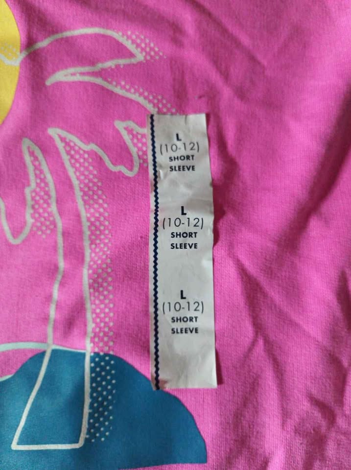 Cat & Jack Pink Palm Tree Top Girls L 10/12 - photo 3