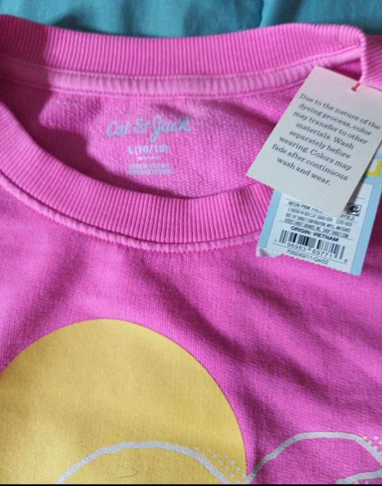 Cat & Jack Pink Palm Tree Top Girls L 10/12 - photo 4