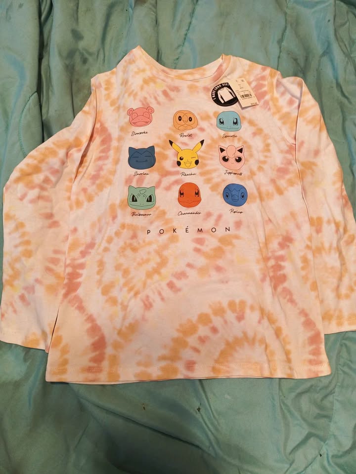 girls' tie-dye, long-sleeved t-shirt featuring Pokemon character - photo 2