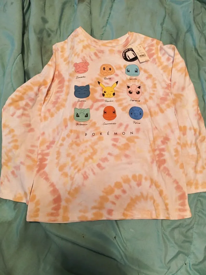 girls' tie-dye, long-sleeved t-shirt featuring Pokemon character image indicator(2)
