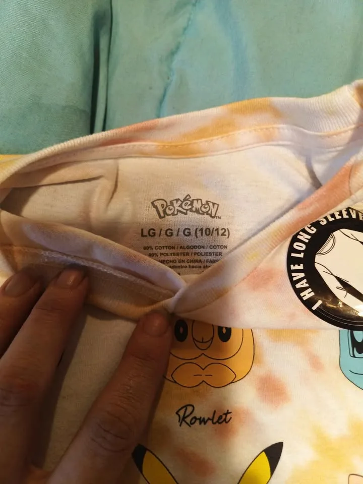 girls' tie-dye, long-sleeved t-shirt featuring Pokemon character image indicator(3)