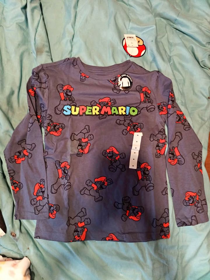 Boys long sleeve Mario shirt (unisex)