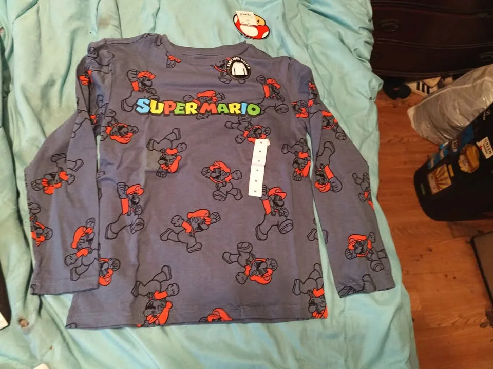 Boys long sleeve Mario shirt (unisex) image indicator(2)