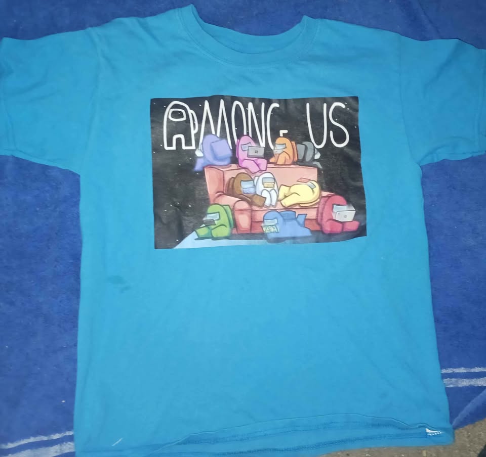 Amoung Us blue t-shirt youth small