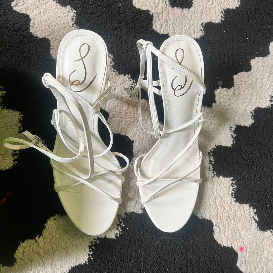 Sam Edelman white strappy heels - photo 3
