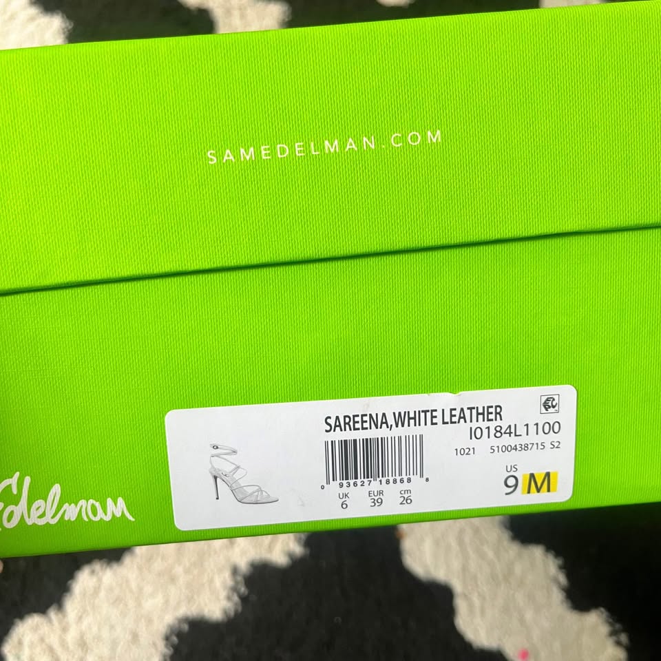 Sam Edelman white strappy heels - photo 4