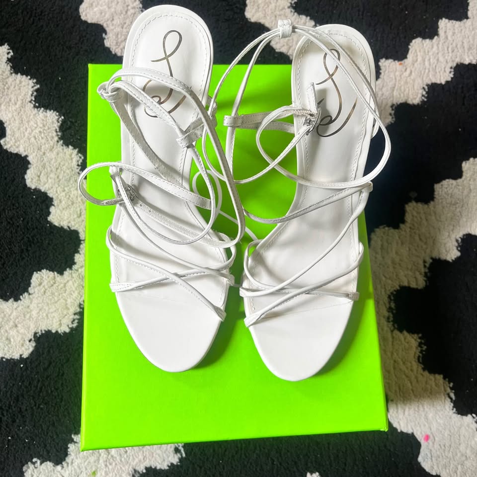 Sam Edelman white strappy heels - photo 5