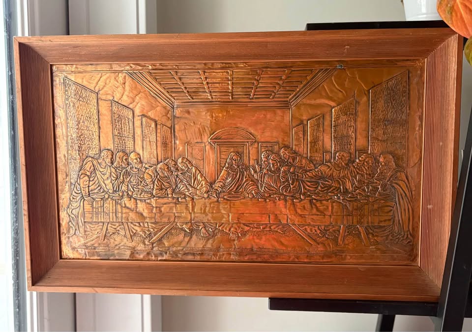 VINTAGE COPPER LAST SUPPER WALL ART - photo 2