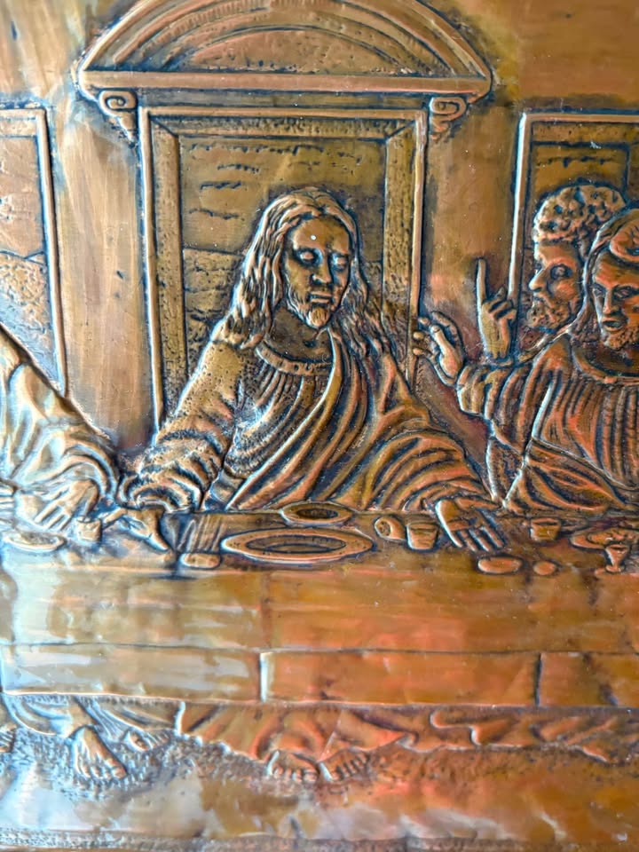 VINTAGE COPPER LAST SUPPER WALL ART - photo 4