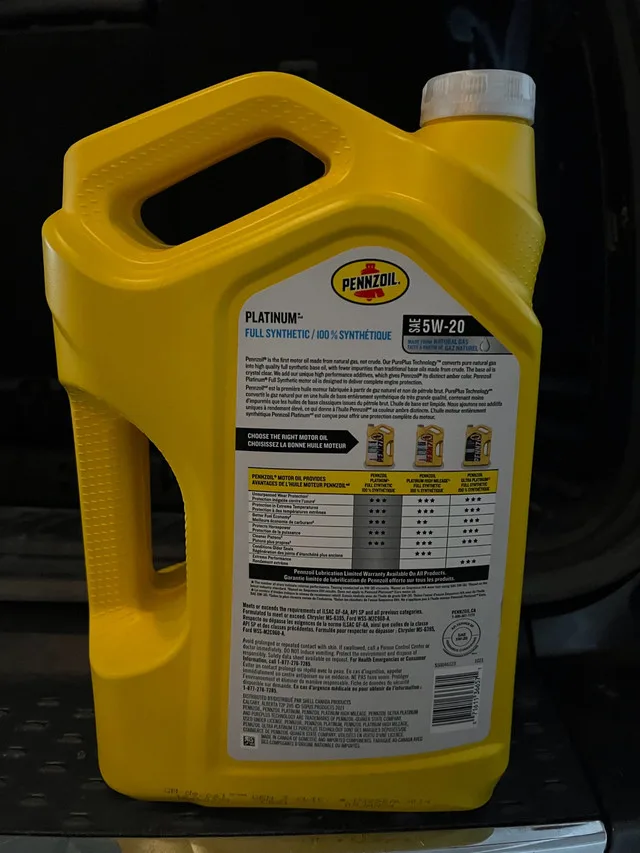 Pennzoil Platinum Full Synthetic Engine Oil - 5W20 image indicator(2)
