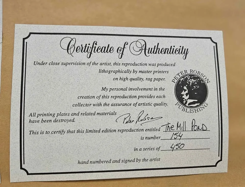 🥕Limited Edition Custom Framed Print 'The Mill Pond' image indicator(4)