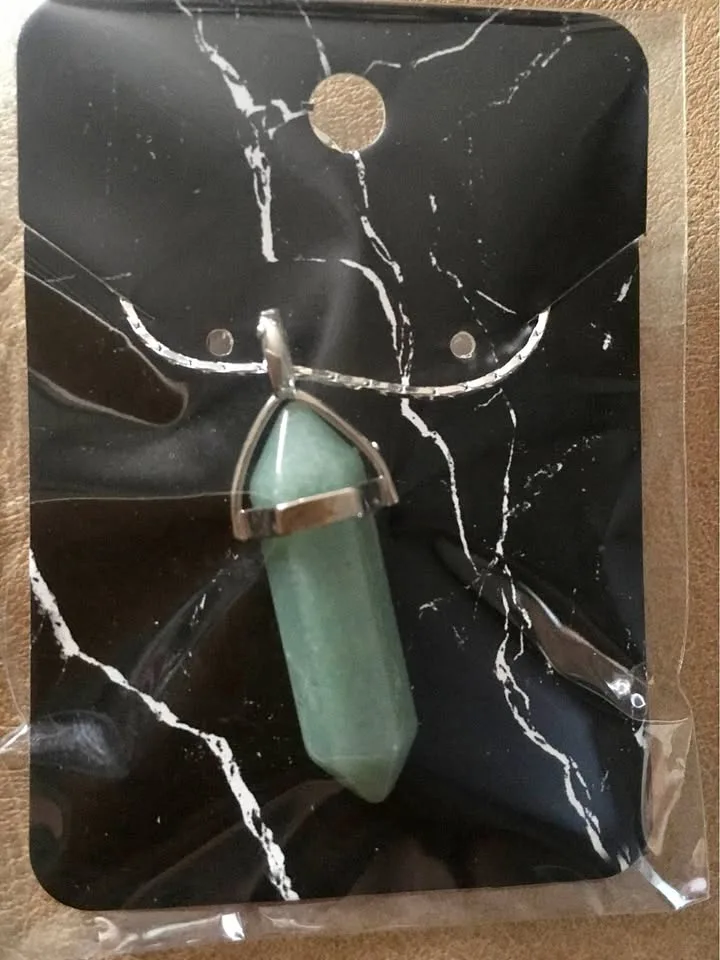 Stone pendant on chain