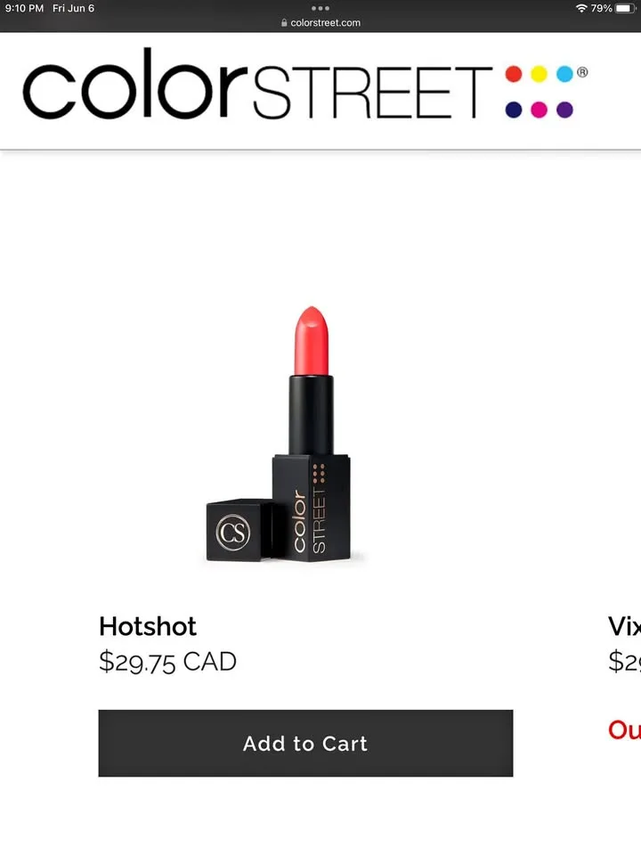 Unused Color Street lipstick - Hotshot