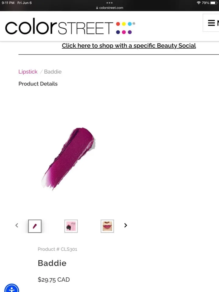 Unused Color Street Lipstick - Baddie image indicator(2)