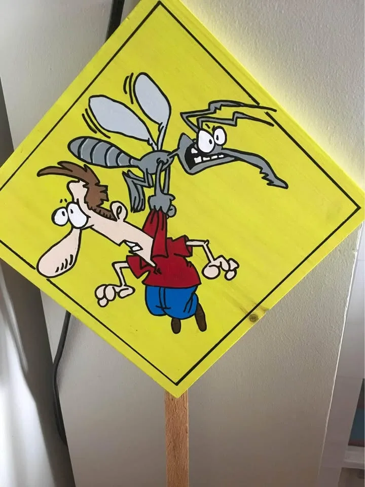 Beware of mosquitoes yard sign