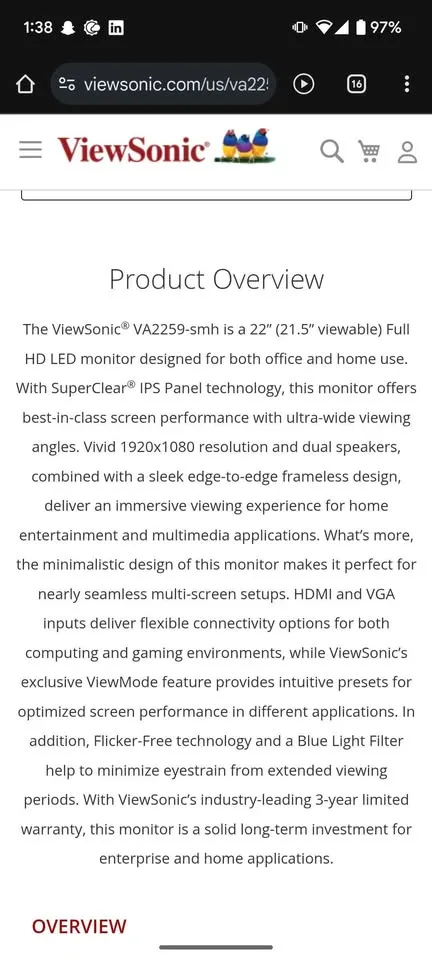 Extra laptop screen 21.5" image indicator(3)