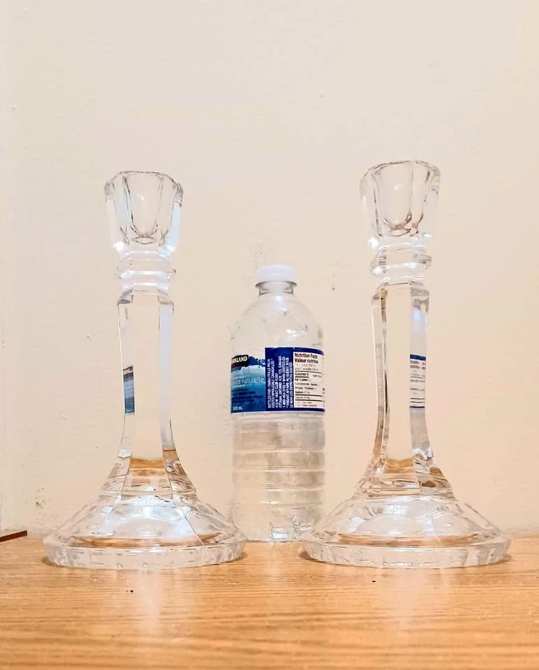 Italian Capri Crystal Taper Candle Holders thumbnail