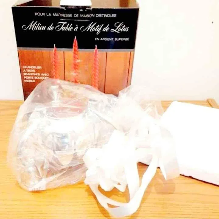 Italian Rogers Triple Candle Holder & Flowers Bowl image indicator(3)