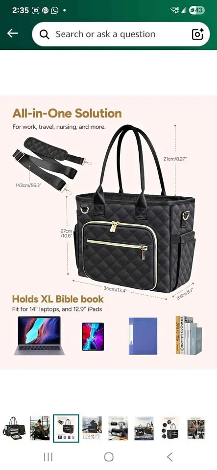 Bellahold Large bible bag- great for Christmas gifting thumbnail