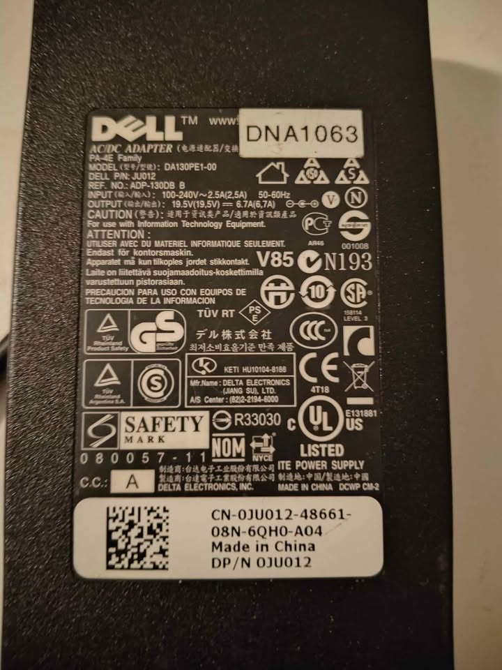 Dell 130 W 19.5 Volts Laptop Charger / Adapter - photo 2
