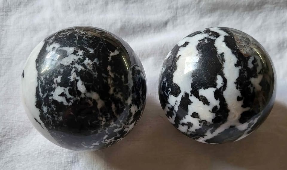 Zebra Jasper Crystal Spheres