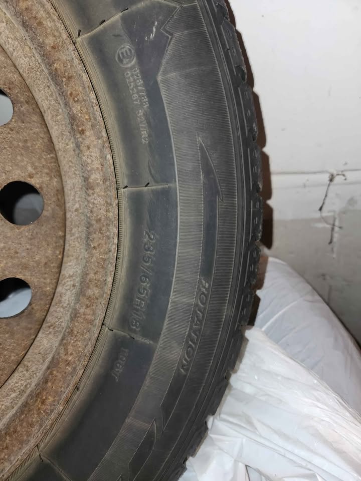 Winter Tires 235 65 R18 Rovelo w/ steel rims (used) - full set ( - photo 4