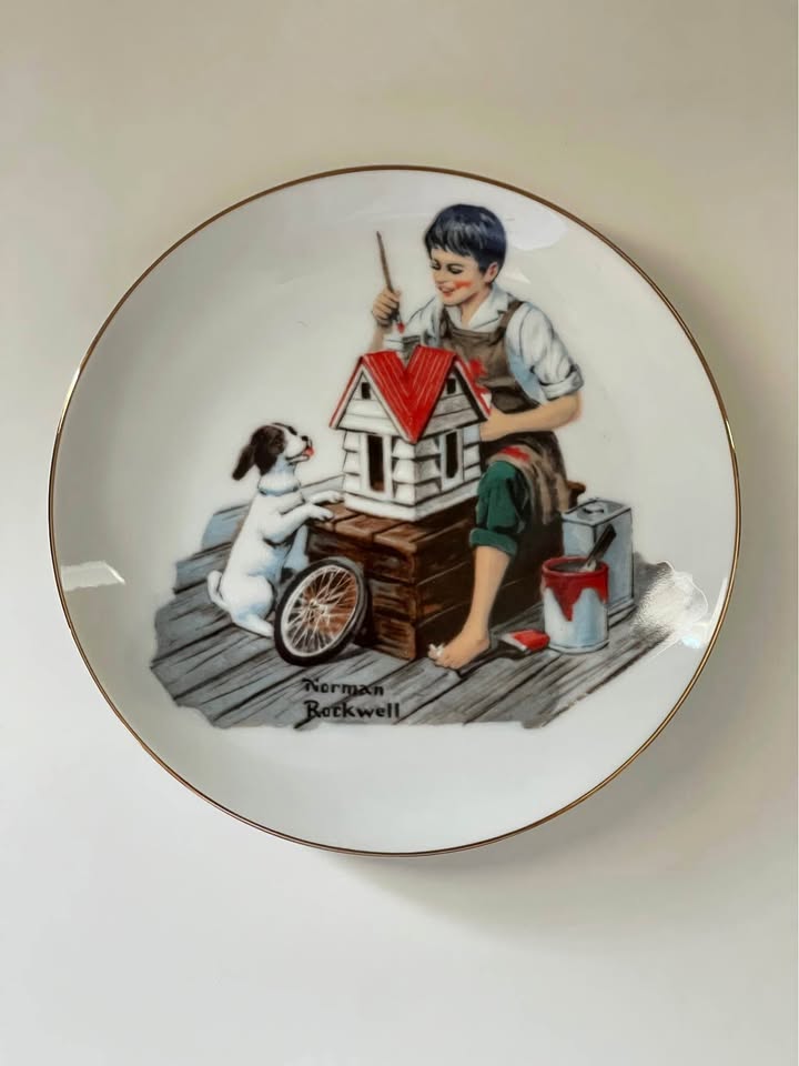 Norman Rockwell “A Dollhouse for Sis” Collector Plate