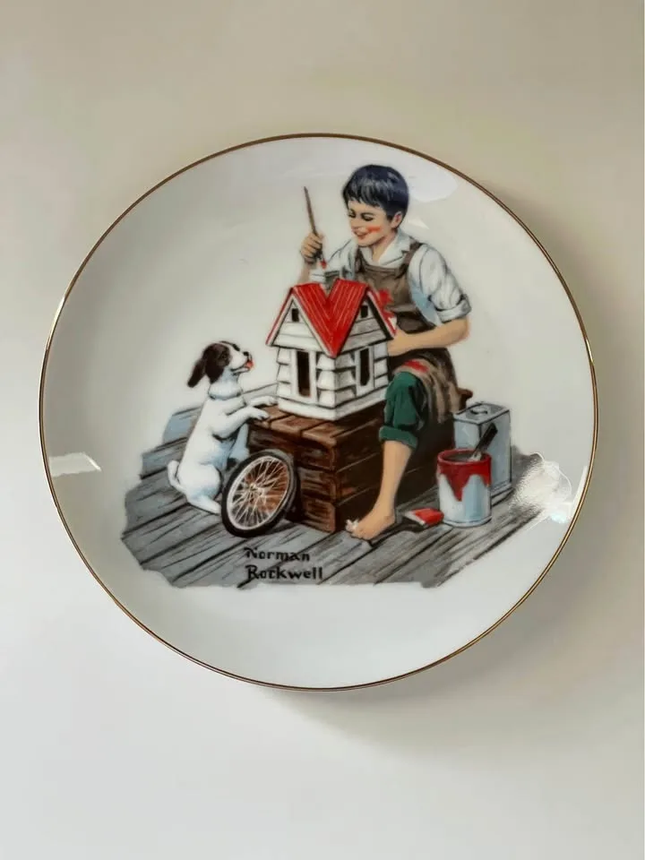 Norman Rockwell “A Dollhouse for Sis” Collector Plate