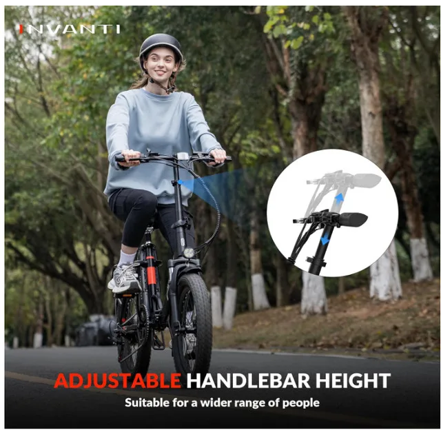 INVANTI Foldable Fat Tire Electric Bike ebike image indicator(5)