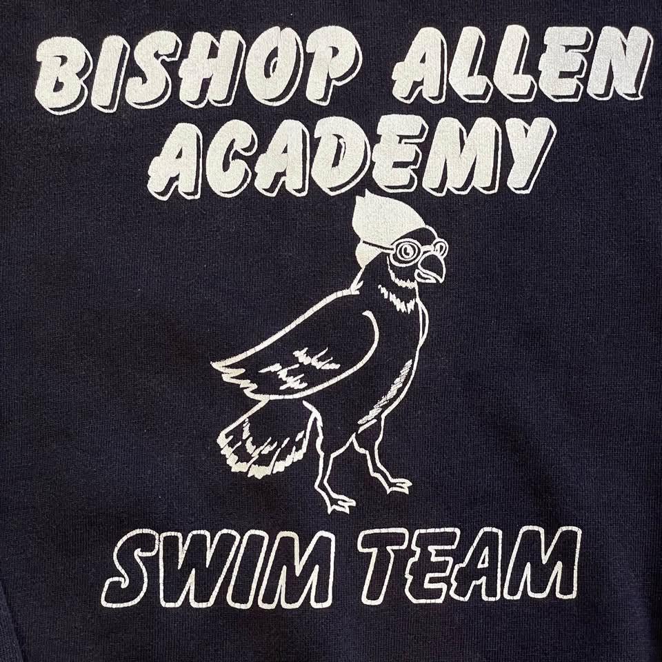 Vintage✨90s Bishop Allen Academy Swim Team Navy Sweatshirt - photo 2