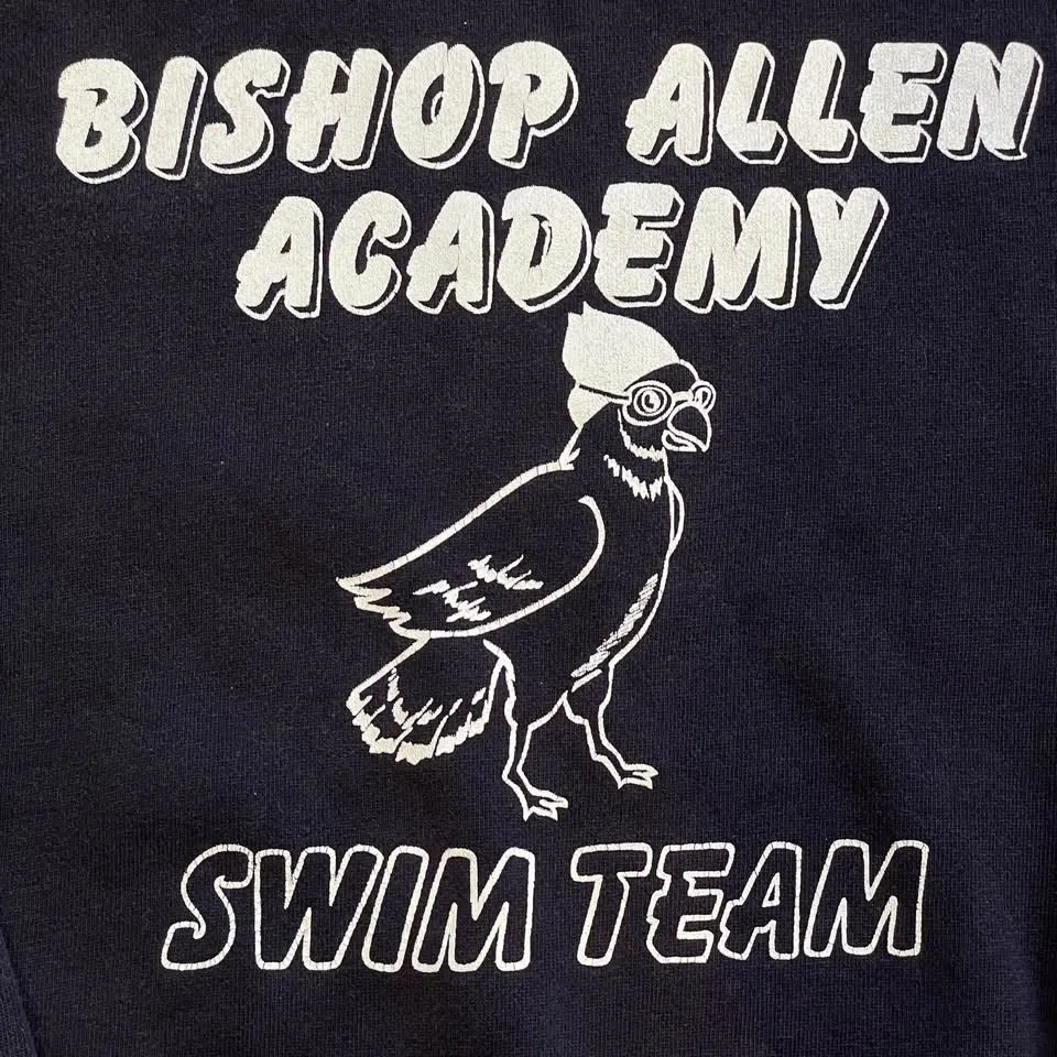 Vintage✨90s Bishop Allen Academy Swim Team Navy Sweatshirt image indicator(2)