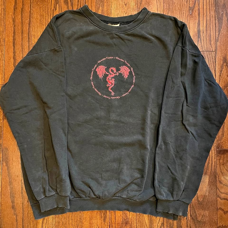 Vintage✨90s Dragon Tango Black Sweatshirt