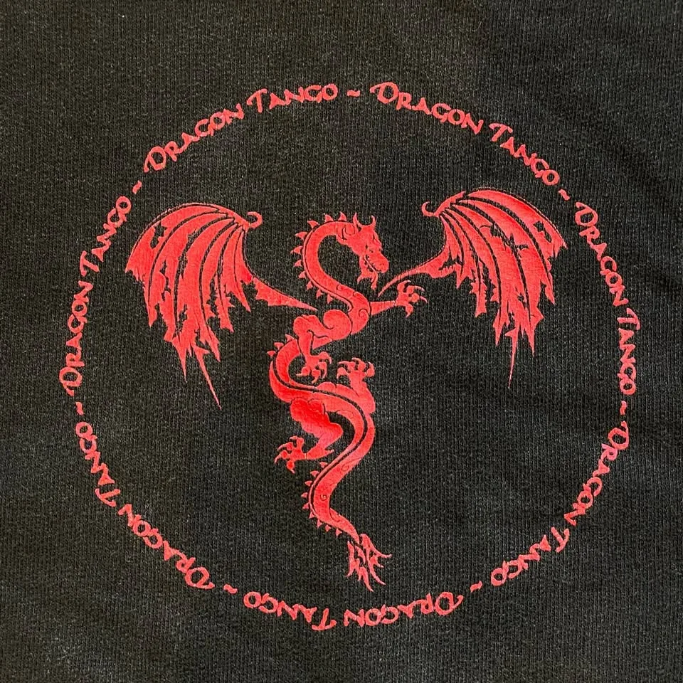 Vintage✨90s Dragon Tango Black Sweatshirt image indicator(2)