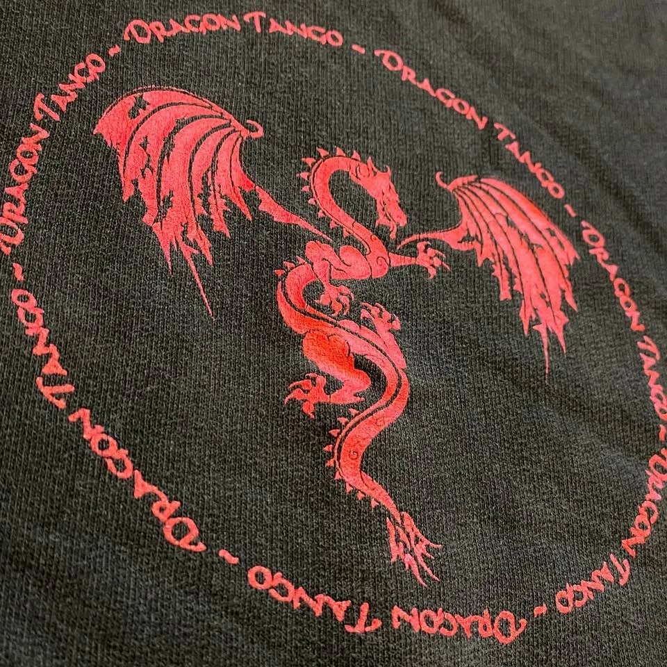 Vintage✨90s Dragon Tango Black Sweatshirt image indicator(3)