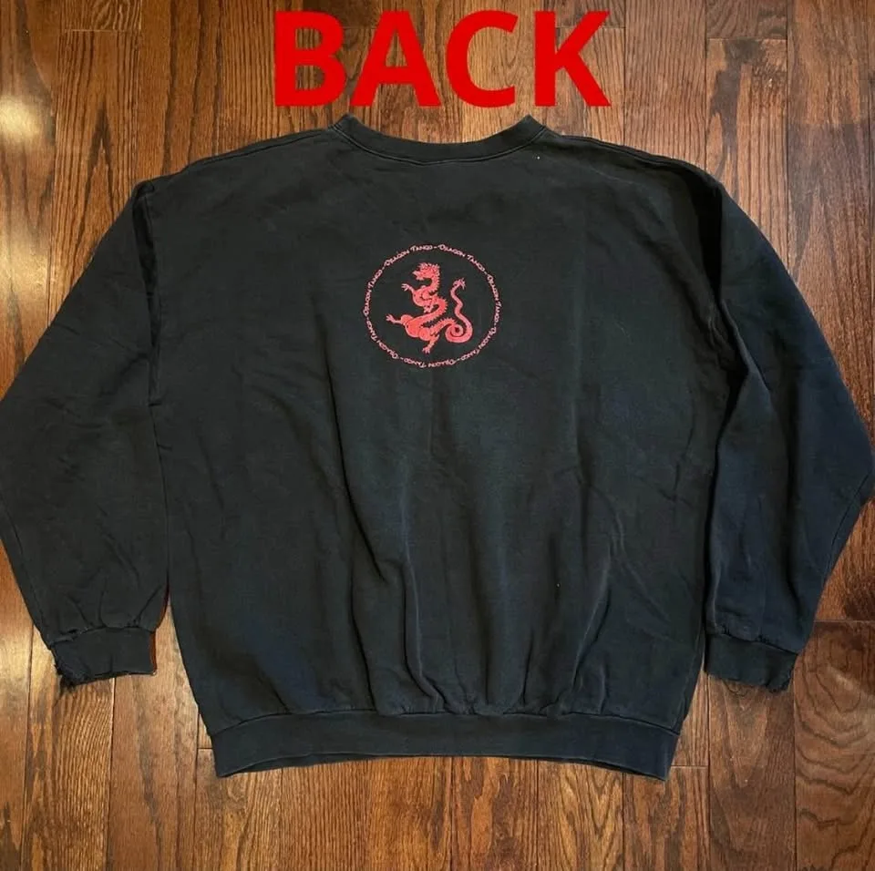 Vintage✨90s Dragon Tango Black Sweatshirt image indicator(9)