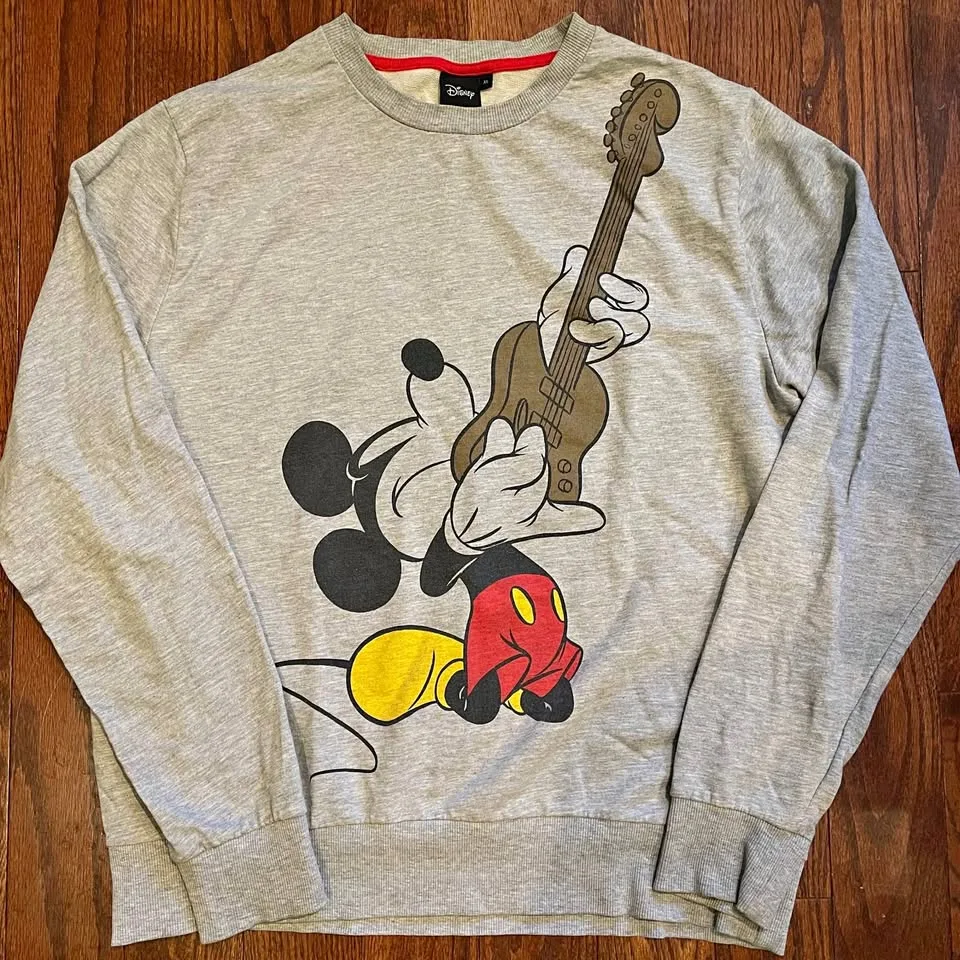 Vintage✨90s Bassist Mickey Mouse Graphic Sweatshirt thumbnail
