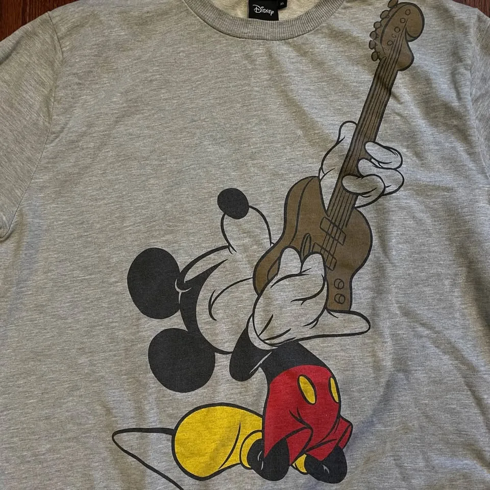 Vintage✨90s Bassist Mickey Mouse Graphic Sweatshirt image indicator(2)