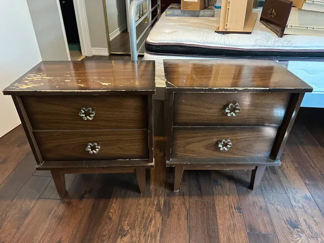 2 vintage night stands