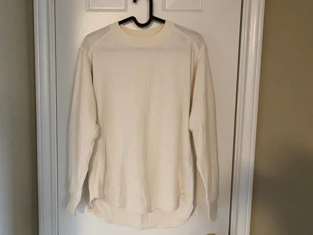 Uniqlo woman Cotton Ribbed Crew Neck Sweater image indicator(2)