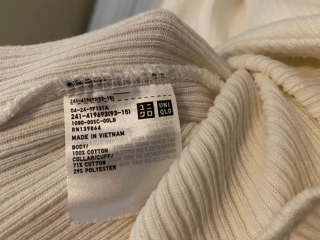 Uniqlo woman Cotton Ribbed Crew Neck Sweater image indicator(4)