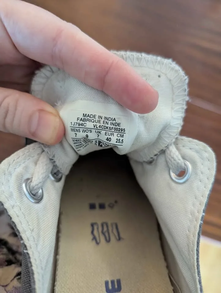 Gray Converse Chuck Taylor All Star Low-Top Sneakers Unisex image indicator(3)