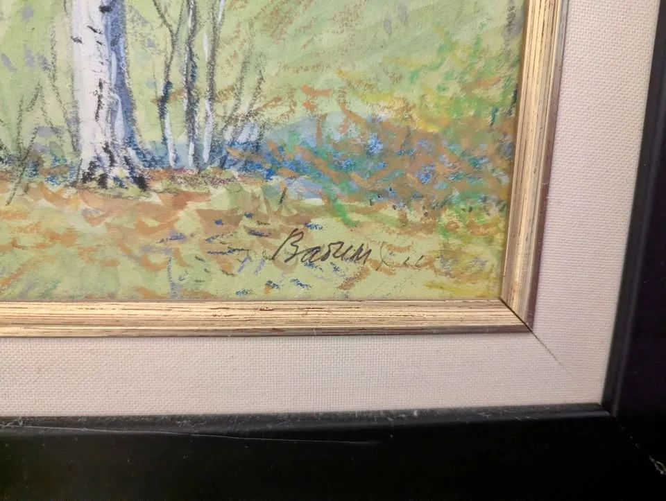 🍂 Vintage Autumn Birch Landscape Oil Painting image indicator(2)