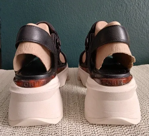 Sorel Kinetic Impact Slingback Heel Sandals Black Sz 7 image indicator(3)