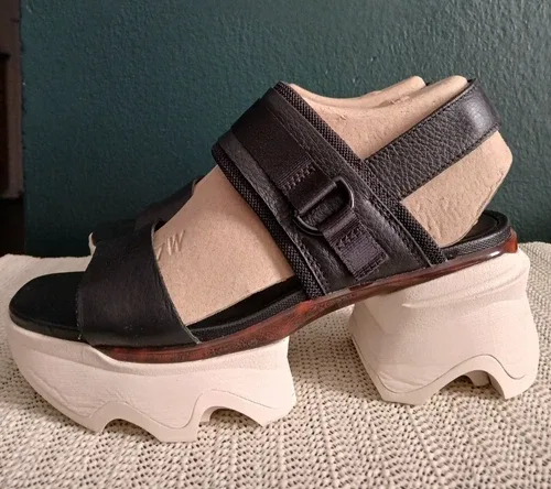 Sorel Kinetic Impact Slingback Heel Sandals Black Sz 7 image indicator(5)