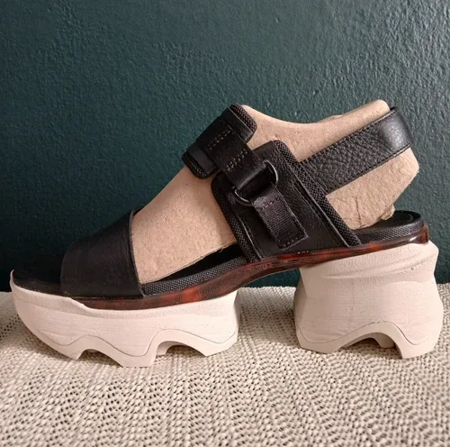 Sorel Kinetic Impact Slingback Heel Sandals Black Sz 7 image indicator(6)