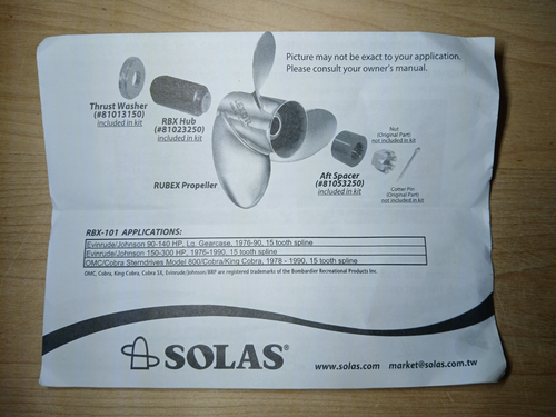 Solas RBX-101 Rubex Hub Kit - photo 3