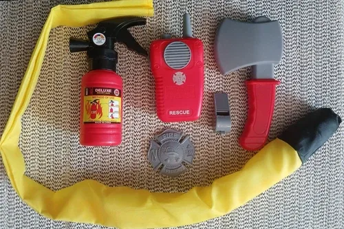 Liberry Fireman Costume Toy Play Set Complete For Kids image indicator(2)
