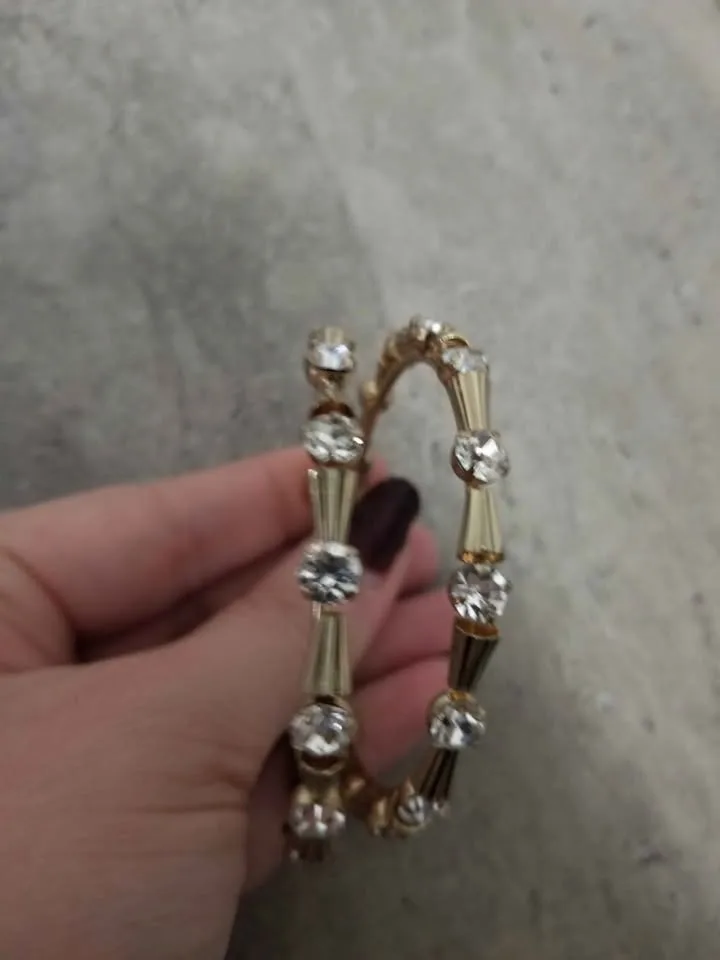 Big gold gem hoops $2 image indicator(5)