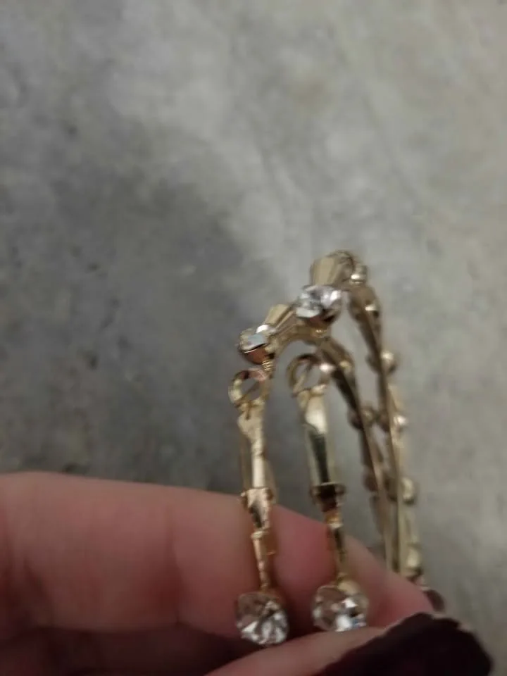 Big gold gem hoops $2 image indicator(7)