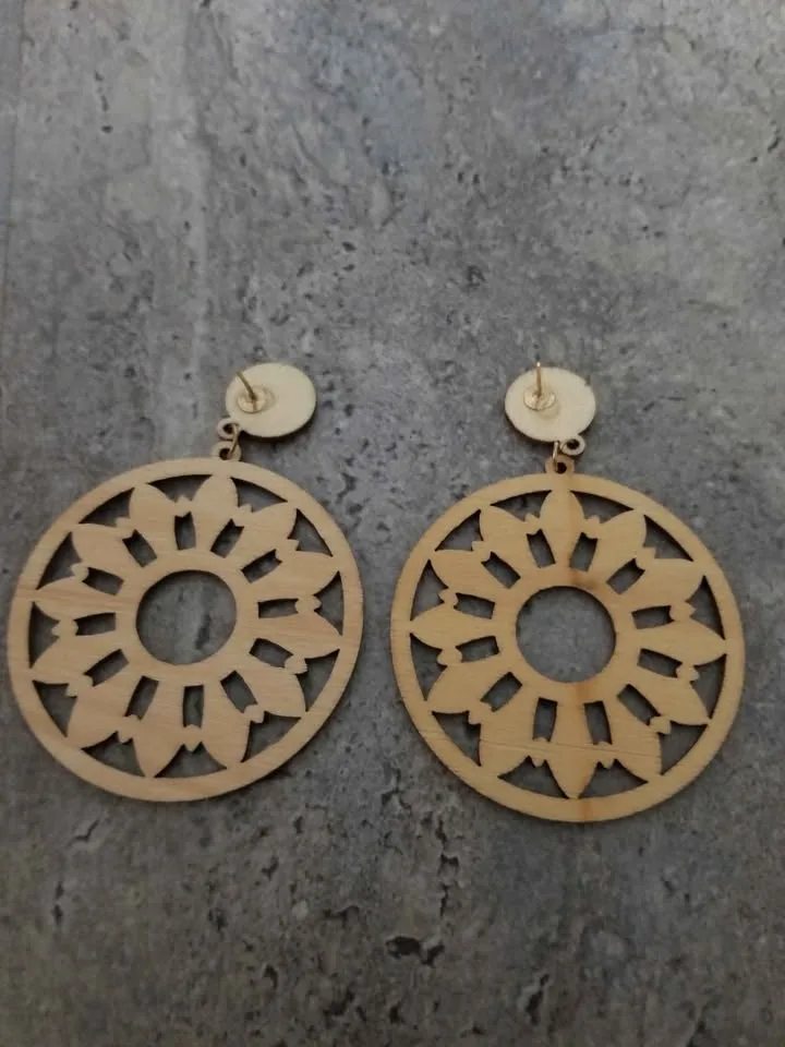 Floral patterned earrings image indicator(4)